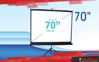 Layar Proyektor 70 Inch yang Artinya Berukuran Diagonal Sekitar 178 cm