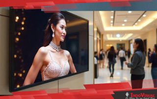 Penggunaan Display Monitor 32 Inch di Sebuah Mall Menjadi Sebuah Signage yang Menampilkan Iklan Perhiasan Mewah