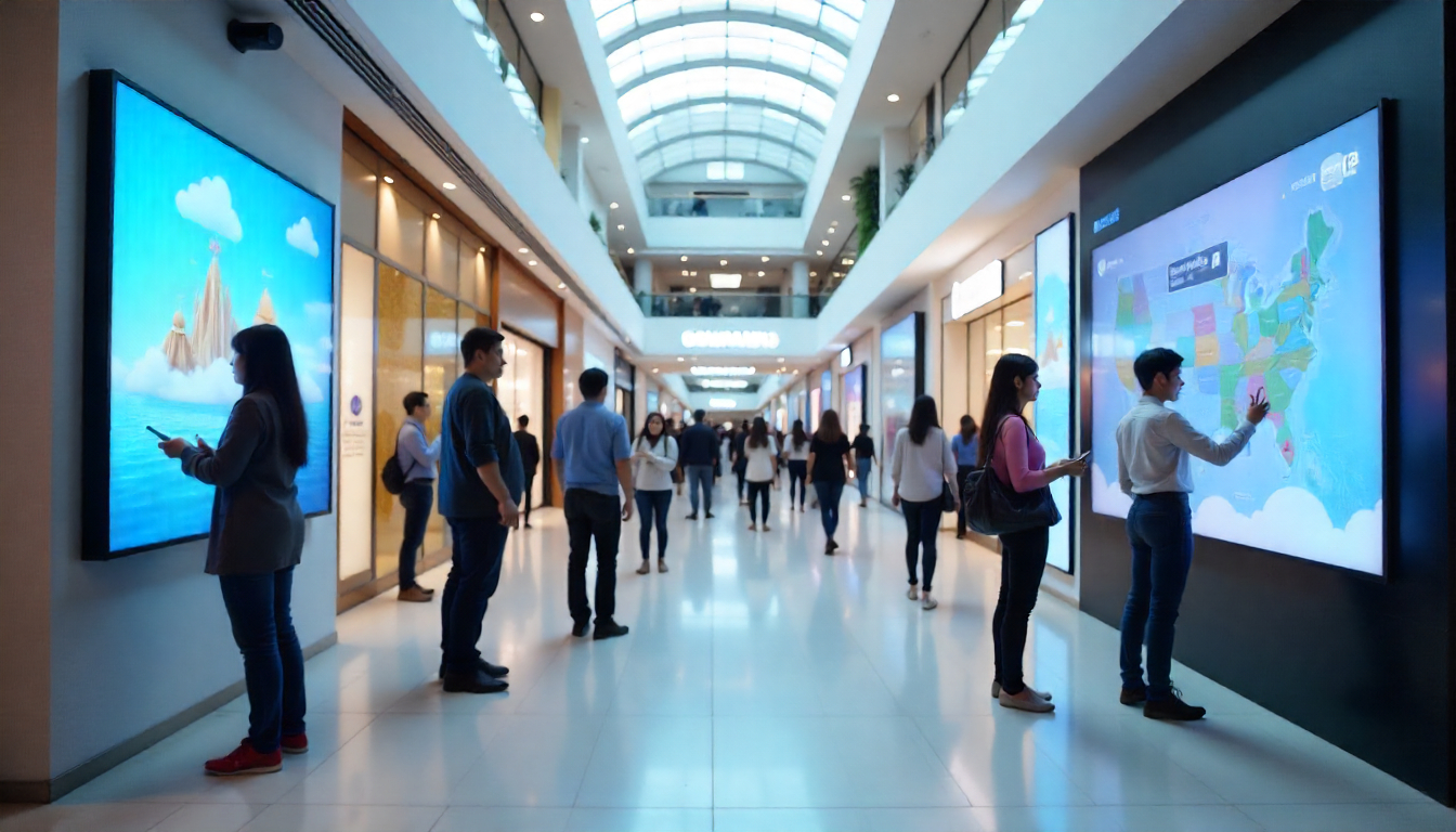 Banyak Bisnis di Mall Telah Menggunakan Digital Signage Interactive untuk Menarik Pengunjung