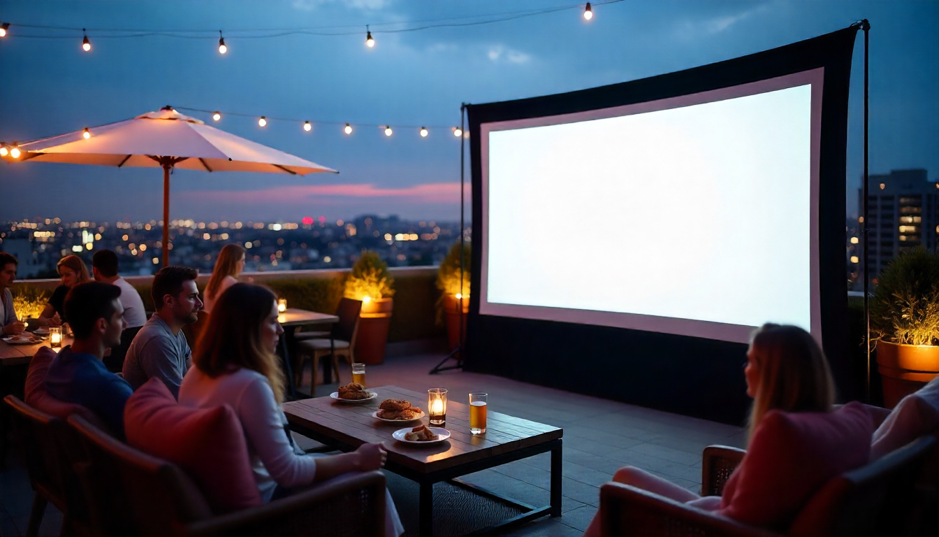 Penggunaan Layar Proyektor Outdoor Tipe Fixed