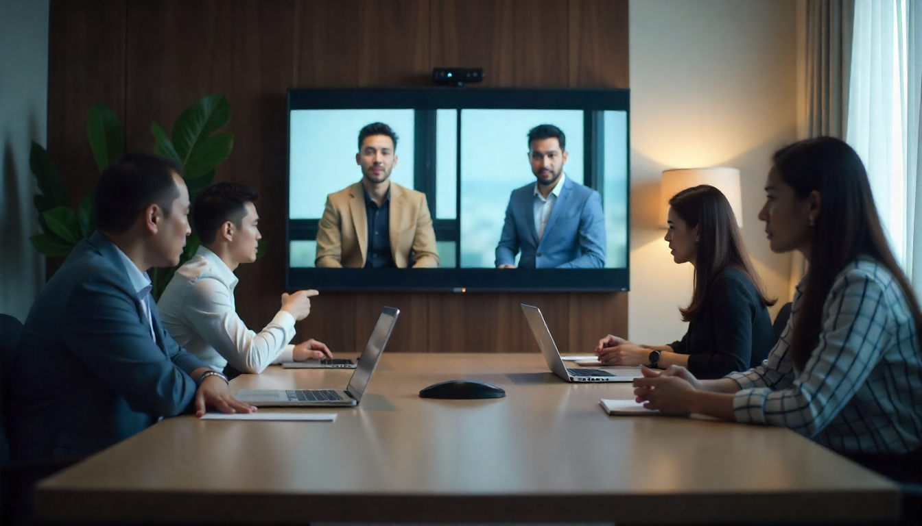 Peserta Rapat Tampilannya Buram Karena Peserta Tersebut Menggunakan Webcam Meeting Room Berkualitas Rendah