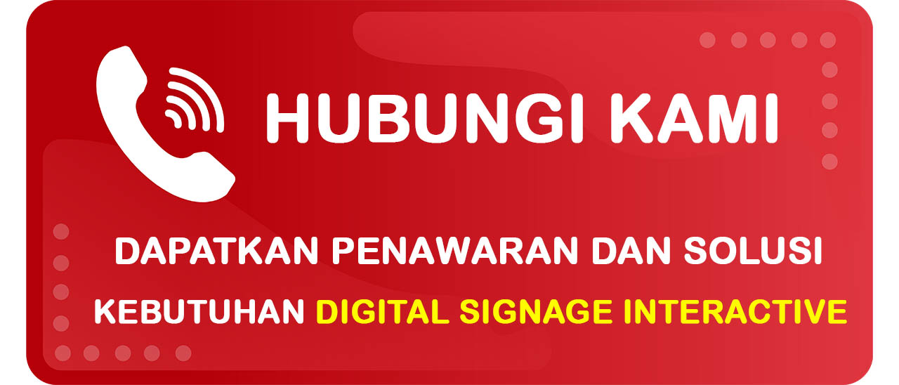 Tombol Konsultasi Kebutuhan Digital Signage Interactive dengan Team Profesional Indovisual