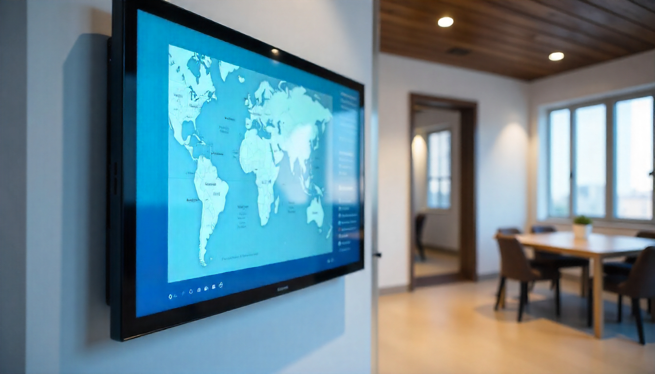 Wall Mounted Monitor Touchscreen Sangat Cocok sebagai Digital Signage Interactive yang Hemat dan Sederhana Tapi Tetap Powerfull dalam Menyampaikan Pesan
