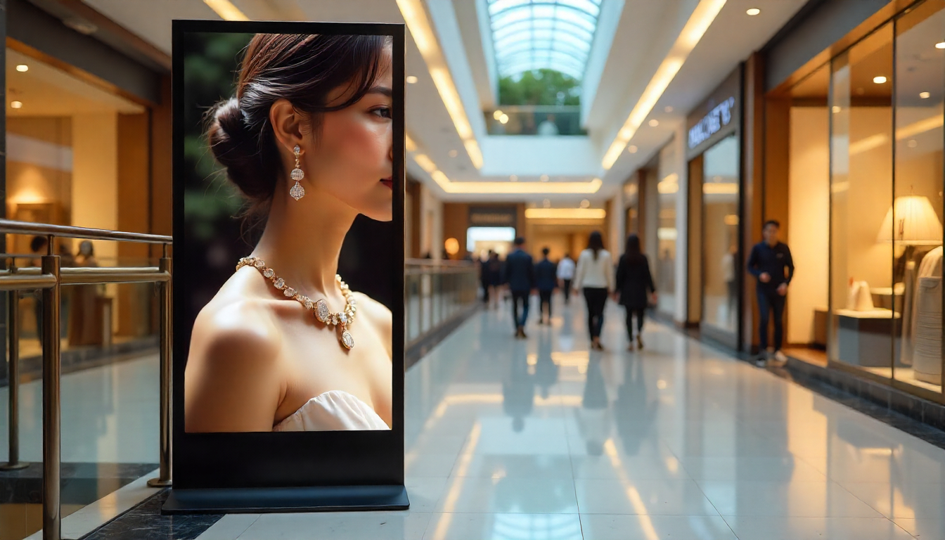 Digital Signage di Sebuah Mall Berbentuk Standing Signage