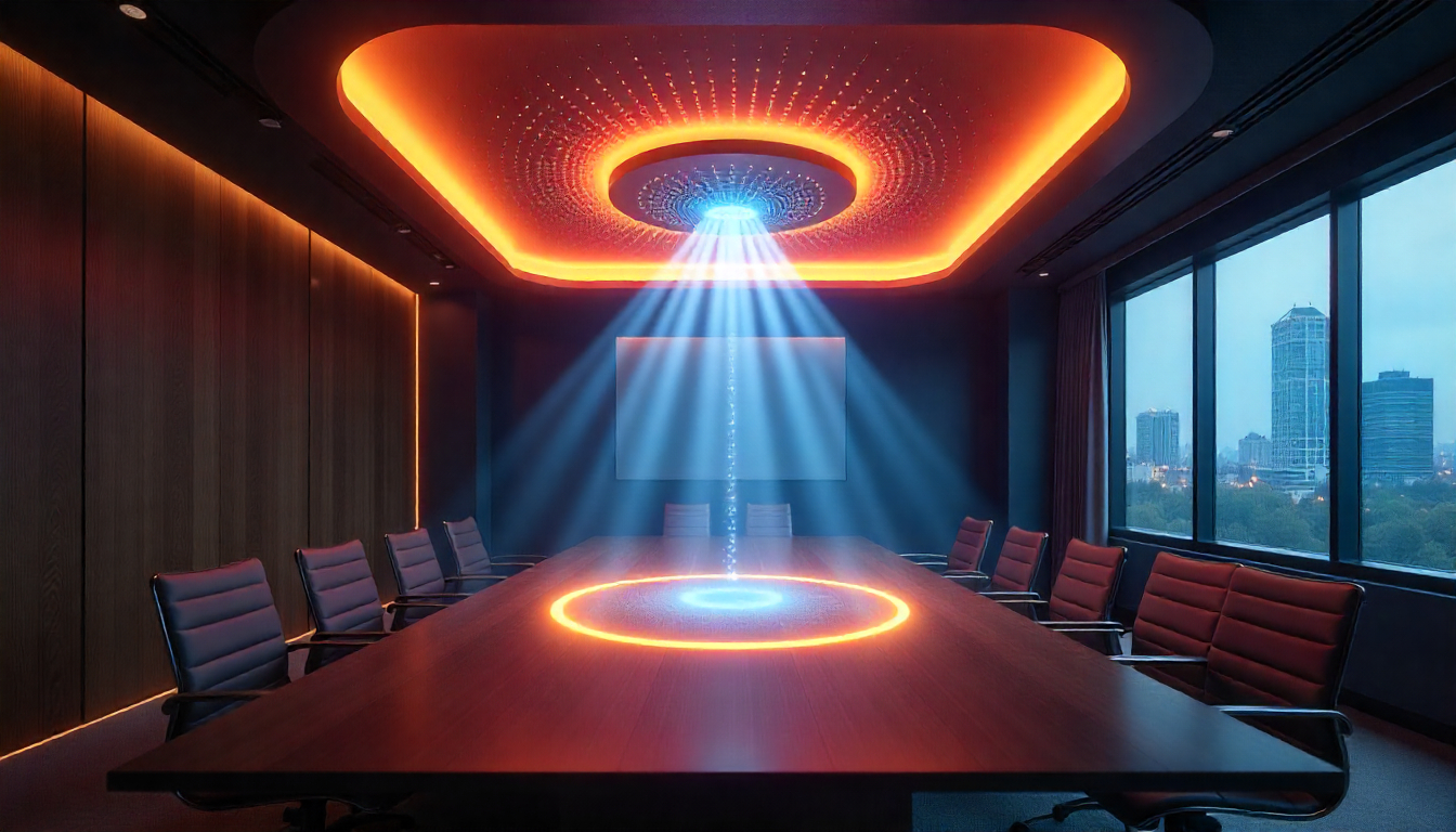 Micropone Array Ceiling Menjadi Penambah Profesionalitas Ruang Rapat Hybrid