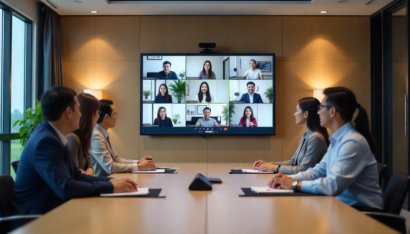 Monitor Ruang Rapat sebagai Fitur Utama Peralatan Rapat Hybrid yang Wajib Ada