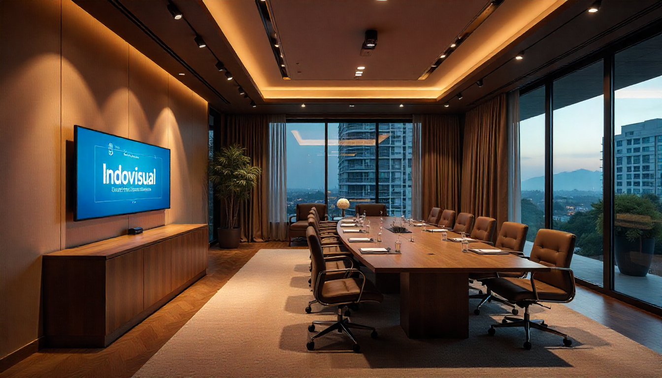 Ruang Meeting dengan Peralatan Rapat Hybrid dari Indovisual