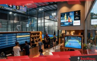 Penerapan Berbagai Jenis Monitor untuk Lapangan Padel pada Sebuah Gelanggang Olahraga