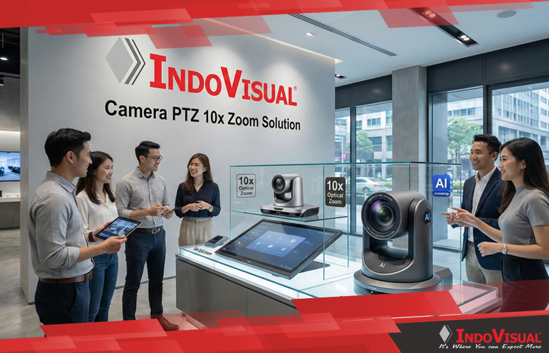 Pilihan Camera PTZ 10x Zoom di Showroom Indovisual Terdiri dari Kamera PTZ untuk IFP dan Kamera PTZ untuk Pengenalan Wajah dan Counting