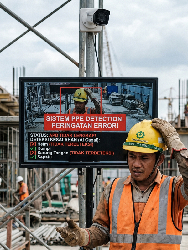 Kesalahan PPE Detection Karena Menggunakan CCTV AI Monitoring yang Akurasinya Kurang