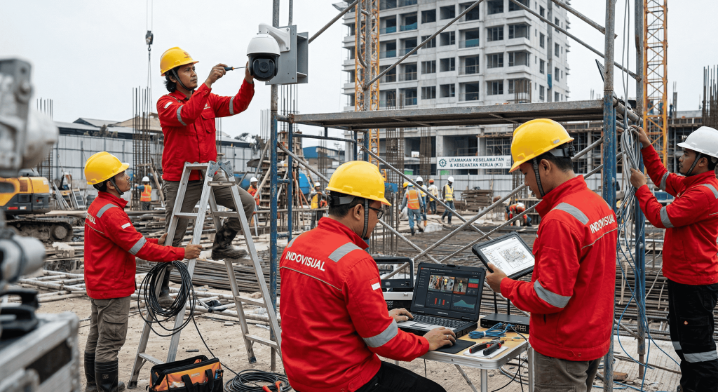 Pengerjaan Instalasi PPE Detection oleh Team Indovisual