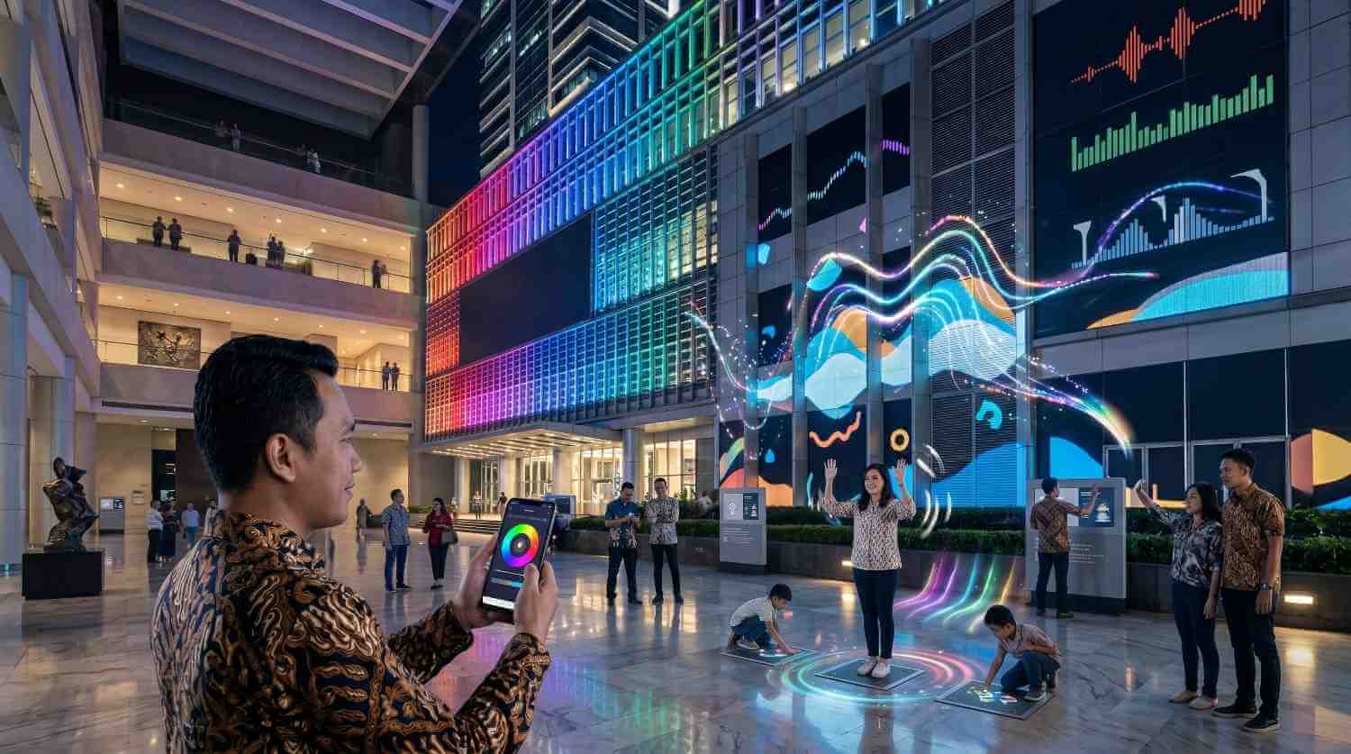 Interactive Facade Flood Lighting yang Digunakan untuk Meningkatkan Engage dengan Audiens