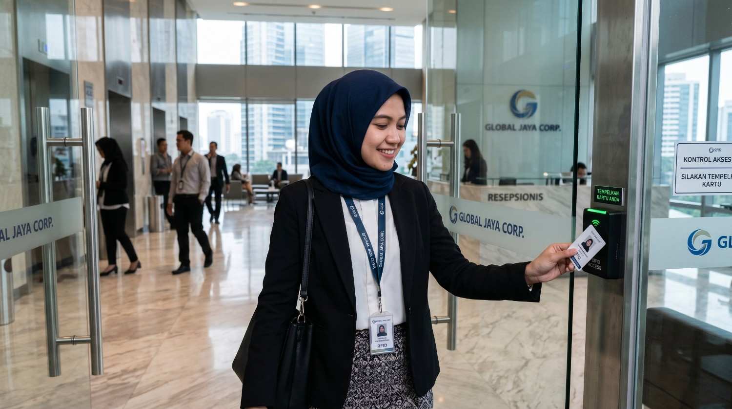 Jasa Pasang Access Door Berbasis Kartu (RFID Card) yang Telah Terpasang oleh Indovisual