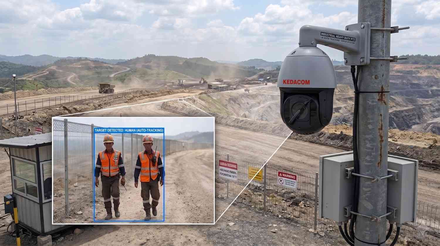 Kamera PTZ Bergrade Industrial yang Digunakan untuk Melakukan Pengawasan di Area Tambang