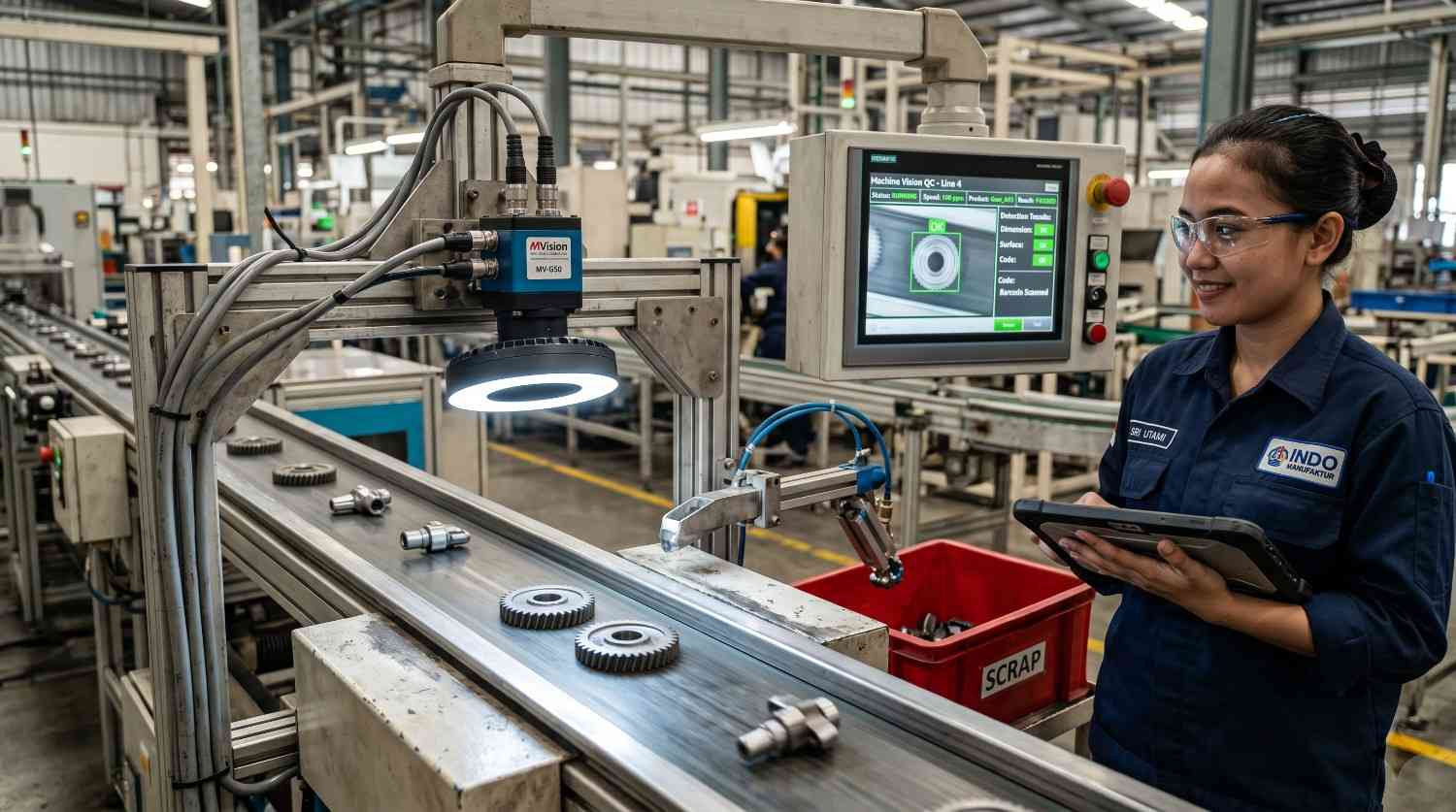 Kamera Pengawas Lini Produksi yang Hadir dengan AI Object Counting Sehingga Dapat Menghitung dan Mengidentifikasi Setiap Object