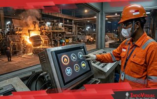 Monitor Industrial Touch Screen pada Sebuah Pabrik Pengolahan Logam dengan Daya Tahan Tinggi