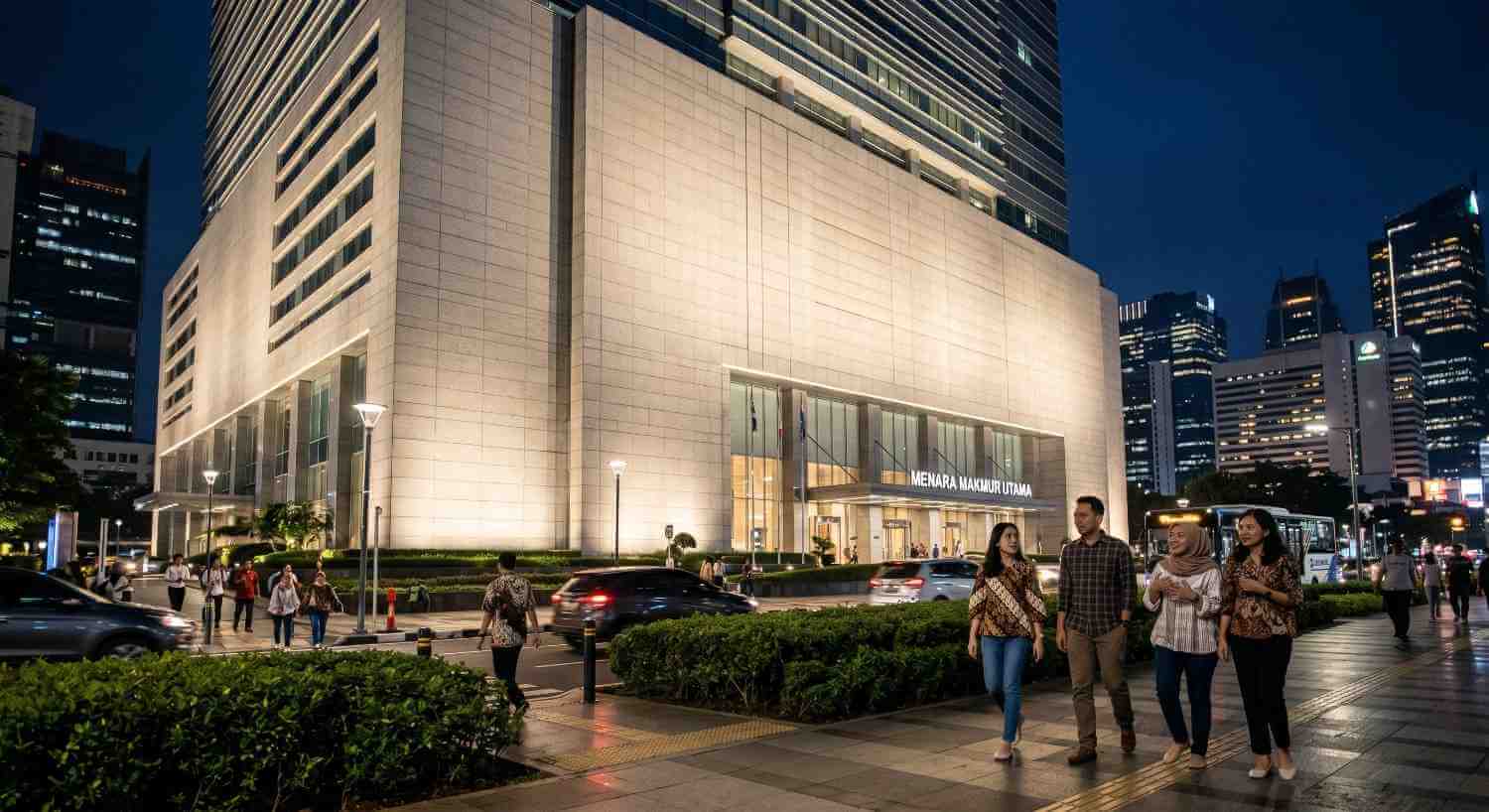 Wall Washing pada Permukaan Fasad Menghadirkan Nuansa Berbeda saat Menerapkan Facade Flood Lighting pada suatu Bangunan